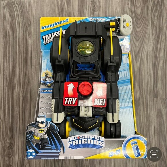 Imaginext Batman DC Super Friends Transforms Batmobile Car Toy NEW - Picture 2 of 13